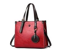 FANDARE Women Handbag Tote Bag Top Handle Bag PU Leather Shoulder Bag Satchel Bag with Adjustable Handle Crossbody Bag Messenger Bag for Work Travel Office Party Shopping Red