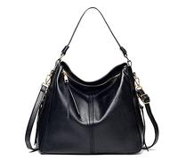 FANDARE Women Handbags Shoulder Crossbody Bag Hobo Bags Ladies Tote Bag Girl Casual School College Bag Work Travel Beach Multifunction Daypacks Black