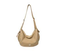 FANDARE Women Men Nylon Large Capacity Adjustable Strap Shoulder Bag Dumpling Handbag Cross Body Purses Slouchy Sling Hobo Bag for Work shopping Khaki