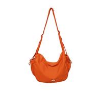 FANDARE Women Men Nylon Large Capacity Adjustable Strap Shoulder Bag Dumpling Handbag Cross Body Purses Slouchy Sling Hobo Bag for Work shopping Orange