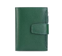 FANDARE Women Short PU Leather Wallet RFID Blocking Small Purse Multi Card Slots ID Window Coin Zipper Pocket Ladies Compact Bifold Wallet for Daily Travel Shopping Work Apple Green