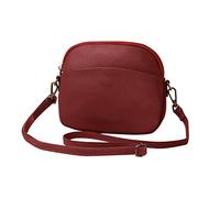 FANDARE Women Shoulder Bags Genuine Leather Purse Lightweight Satchel for Sport Work Hiking Shop Crossbody Bag Red