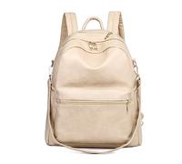 FANDARE Women's Fashion Backpack 3 in 1 Laptop Rucksack Women Tote Handbag Purses Waterproof PU Leather Multipurpose Shoulder Bag Girls School Bag College Students Travel Ladies RucksackWhite