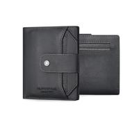FANDARE Women's Purse Genuine Leather Wallet with RFID Blocking, Slim Clutch Multi - Card Organizer Compact Bifold Cardholder, 11 Card Slots & 1 Bill Compartments for Daily, Travel Black