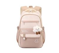 FANDARE Youthful Casual Backpack Girls Back to School Daypack Teen Boys Boobag High Middle Student Eye-Catching Daily College Travel Backpacks for Travel Outdoor Urban Versatile Knapsack Light Brown