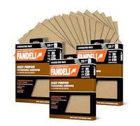 Fandeli | Multi-Purpose Sanding Paper | Assorted Grits (80,120,220) | 75 Sheets of 9'' x 11'' | Perfect for Sanding Metal and Sanding Wood | Hand Sanding | Orbital Sanders