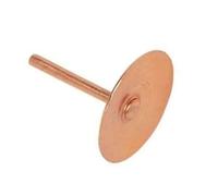 Fandf 100DISCRIVC Disc Rivets - Copper 20 X 20 X 1.5Mm (Bag Of 100)