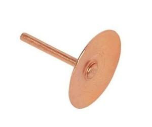 Fandf 100DISCRIVC Disc Rivets - Copper 20 X 20 X 1.5Mm (Bag Of 100)