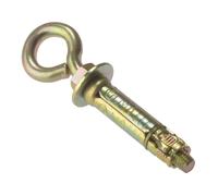 ForgeFix Masonry Anchors - Eye Bolts | M6 | Zinc Yellow Passivated | Bag 10