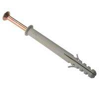 ForgeFix Frame Fixings | M10 x 80mm | Nylon Plug, Zinc Yellow Passivated Screw | Bag 10