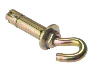 Fandf 10HOOK8 Masonry Anchor - Hook Bolt - Zinc Yellow Passivated M8 (Bag Of 10)
