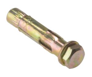 Fandf 10SX840 Sleeve Anchor - Hex Bolt Type - Zinc Yellow Passivated M8 X 40Mm (Bag Of 10)