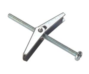 Fandf 10TOG550 Plasterboard Spring Toggles - Zinc Plated M5 X 50Mm (Bag Of 10)