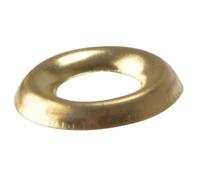F&F Screw Cup Washers Solid Brass Polished No.10 - Bag of 200