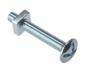 Fandf 25RBN525 Roofing Bolts With Square Nuts - Zinc Plated M5 X 25Mm (Bag Of 25)