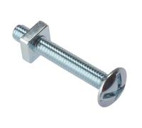Fandf 25RBN680 Roofing Bolts With Square Nuts - Zinc Plated M6 X 80Mm (Bag Of 25)