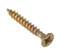 ForgeFix Screws Multi-Purpose Single-Thread 3.0 x 10mm Zinc Yellow Passivated Box 200