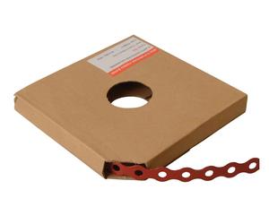 Fandf PCBR12 Contractors Fixing Band - Pre-Galvanised - Red 12Mm X 0.8 X 10M (Bag Of 1)