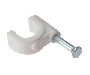 Fandf RCC45W Cable Clips - Round - White 4-5Mm (Box Of 200)