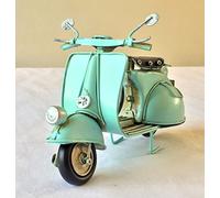 FandG Supplies Lovely large vintage retro metal Scooter Vespa Mod Bike Model 18cm long - great gift ornament for a shelf or a desk! (Light Blue)