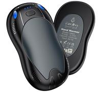 FANDLISS 10000mAh Rechargeable Hand Warmers 2 pack, Double-sided Heating Electric Magnetic Handwarmers Portable Pocket-Sized Heater, for Raynauds, Hunting, Golf, Camping, Women Mens Tech Gifts, Gray