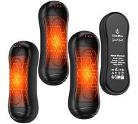 FANDLISS 2 in 1 Hand Warmers Rechargeable,2 Sets of Cylindrical Hand Warmers,3 Heating Modes,3000mAh*4 Rechargeable Hand Warmer Handwarmers for Outdoor Work,Camping,Travel,Cold Places,Black