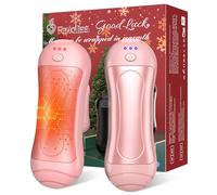 FANDLISS 2 in 1 Hand Warmers Rechargeable,2025 Newest Cylindrical Hand Warmers,3 Heating Modes,3000mAh Rechargeable Hand Warmer Handwarmers for Outdoor Work,Camping,Travel,Cold places,Pink