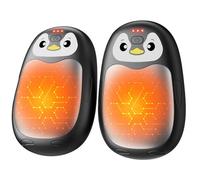 FANDLISS Hand Warmers Rechargeable, 8000mAh Electric Handwarmers, 2 pack Pocket HandWarmer, 3 Levels Heating, Portable for Pocket, Gloves, Golf Skiing Camping, Tech Gifts for Men Women, Silver Grey