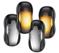 FANDLISS Rechargeable Hand Warmers 4 Pack, 2 Sets of Split Double-sided Heating, 20000mAh Portable, Suitable for Outdoor/Travel/Camping/Gifts, BlackSilver