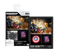 FANDROP MV03-Mavel Studios' Avengers Endgame - Captain America VS. Thanos, Combines An Epic Diorama, Artifacts & Scene Marker Creating A Display To Enhance Any Marvel Collection, 4 To Collect