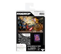 FANDROP MV03-Mavel Studios' Avengers Endgame - Captain America VS. Thanos, Combines An Epic Diorama, Artifacts & Scene Marker Creating A Display To Enhance Any Marvel Collection, 4 To Collect
