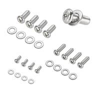 FandWay 24 Pack Universal TV Mounting Hardware Kit,M4 M6 M8 TV Bracket Screws,304 Stainless Steel Vesa Screws,PC Bracket Bolts Fixing Set,Monitor Wall Mount Screw with Washers For Samsung LG.