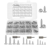 FandWay 560 Pcs Torx Self Tapping Screws 304 Stainless Steel,M2 M2.6 M3 Small Wood Screws Kit,Washer Head Torx Security Anti-Theft Screw,Truss Head Self Drilling Sheet Metal Screw Star Drive.