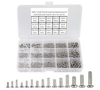 FandWay 750Pcs Very Small Screws Set,Tiny Micro Repair Screws Kit, Mini Pan Head Machine Screw M1.4 M1.6 M2 M2.5 M3 for Watch Spectacles Toy Laptop PC SSD Electronic Repair.