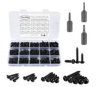 FandWay 760Pcs Very Small Torx Self Tapping Screws,Tiny Micro Repair Screws Kit,Black Mini Torx Security Anti-Theft Screw M1.7 M2 M2.3 M2.6 M3 for Wood Watch Spectacles Laptop PC Electronic.
