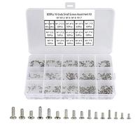 FandWay 800Pcs Very Small Screws Set,Tiny Micro Repair Screws Kit, Mini Pan Head Machine Screw M1 M1.2 M1.4 M1.6 M1.7 for Watch Spectacles Toy Laptop PC SSD Electronic Repair.