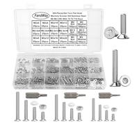 FandWay 900Pcs Bolts and Nuts Set,M2 M2.5 M3 Torx Countersunk Machine Screws,Flat Head Torx Screws,304 Stainless Steel Bolts and Washers Set Fully Threaded With T6 T8 T10 Wrench.