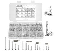 FandWay M2 M2.3 M2.6 M3 Tapping Screws Set, 760 Pieces Torx Self-Tapping Screws, Wood Screws Stainless Steel Countersunk Torx Self Drilling Screws, Small Screws Assortment with T6 T7 T8 T10 Bits