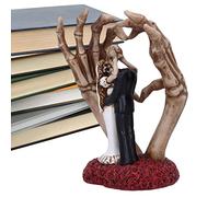 fanelod Bride and Groom Skeleton Couple | Wedding Couple Skulls Skeletons Sculpture - Delicate Halloween Lovers Romantic Bride and Groom Figurine