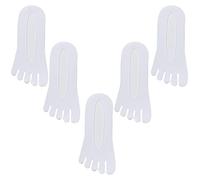 fanelod Finger Sock, 5 Pairs No Show Women Toe Sock, Breathable Low Cut Liner Socks, Invisible Liner Boats, Non Slip Sneakers Flats Boat for Women Ladies