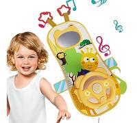 fanelod Kids Steering Wheel for Backseat - Toddler Steering Wheel Toy - Pretend Driving Simulated Toy, Education Simulation Steering Wheel Toy for Toddler, Kids