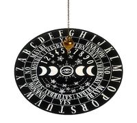 fanelod Ouija Board,25cm Wooden Pendulum Message Board - Supplies, Decision Maker Board with Yes, No, Maybe, Altar Decorations, Meditation Decor