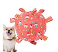 fanelod Soccer Ball Dog Toy | Indestructible Dog Toy - Dog Chewing Ball with Straps, Interactive Dog Toys for Small & Medium Dogs, Outdoor Puppy Toy