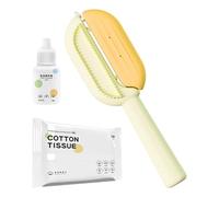 fanelod Wet Cat Brush | Hair Removal Sticky Brush with Water Tank | Comfortable Grip, Cat Sticky Comb, Pet Hair Removal Tool, for Cats, Dogs, Pets