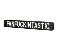 Fanf*ckintastic Sign 24cm Cast Iron Black Rude Novelty Fence Wall Art Decor Plaque