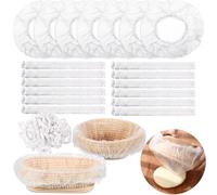 Fanfanwin 100 Pcs Banneton Liner Bread Proofing Basket Covers Non Woven Liner Non Stick Dough Bowl Covers for Bread Proofing Disposable for Rising Sourdough Supplies
