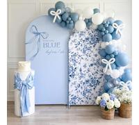 Fanfanwin 2 Set Something Blue Before I Do Arch Backdrop Cover