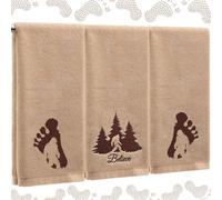 Fanfanwin 3 Pcs Sasquatch Bigfoot Hand Towel for Bathroom Kitchen Christmas