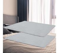 Fanfanwin Couples Waterproof Mat Lover Reusable Stainproof Blanket Quiet Easy Use Mattress Protector for Adult Multi Functional Bed Sheet Couple Messy Play Pleasure Comfort(27 x 27 in,Grey,2 Pcs)
