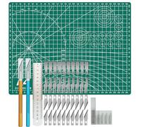 FANFX 44PCS A4 Cutting Mat Kit, A4 Mat for Carving Crafts, Cutting Board for Sewing Self Healing Cutting Mat (Green)